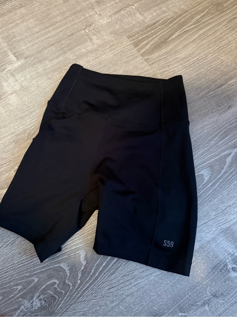 High-Waist Black Women’s Performance Shorts S59